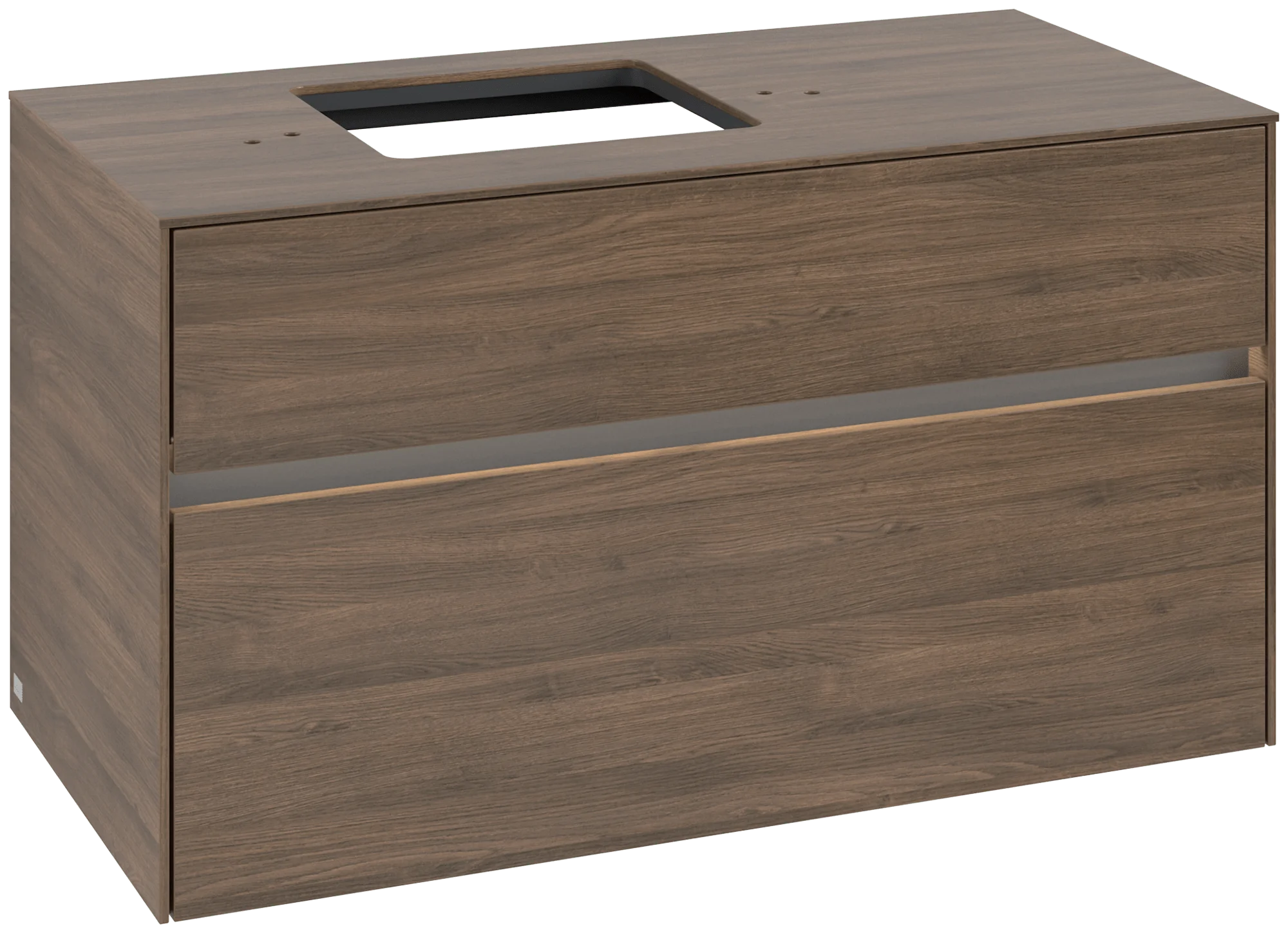 Villeroy & Boch Waschbeckenunterschrank Collaro Arizona Oak, 1000x548x500 mm, mit Beleuchtung und SoftClosing, Eckig