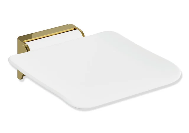 HEWI Mobiler Klappsitz System 900, PVD, Gold glänzend, 350x415 mm, Sitzfläche 350x340 mm HEWI Mobiler Klappsitz System 900, PVD, Gold glänzend, 350x415 mm, Sitzfläche 350x340 mm