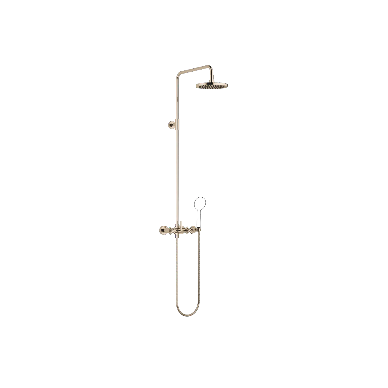 Dornbracht TARA Shower Pipe ohne Handbrause FlowReduce 220 mm - Champagne (22kt Gold)