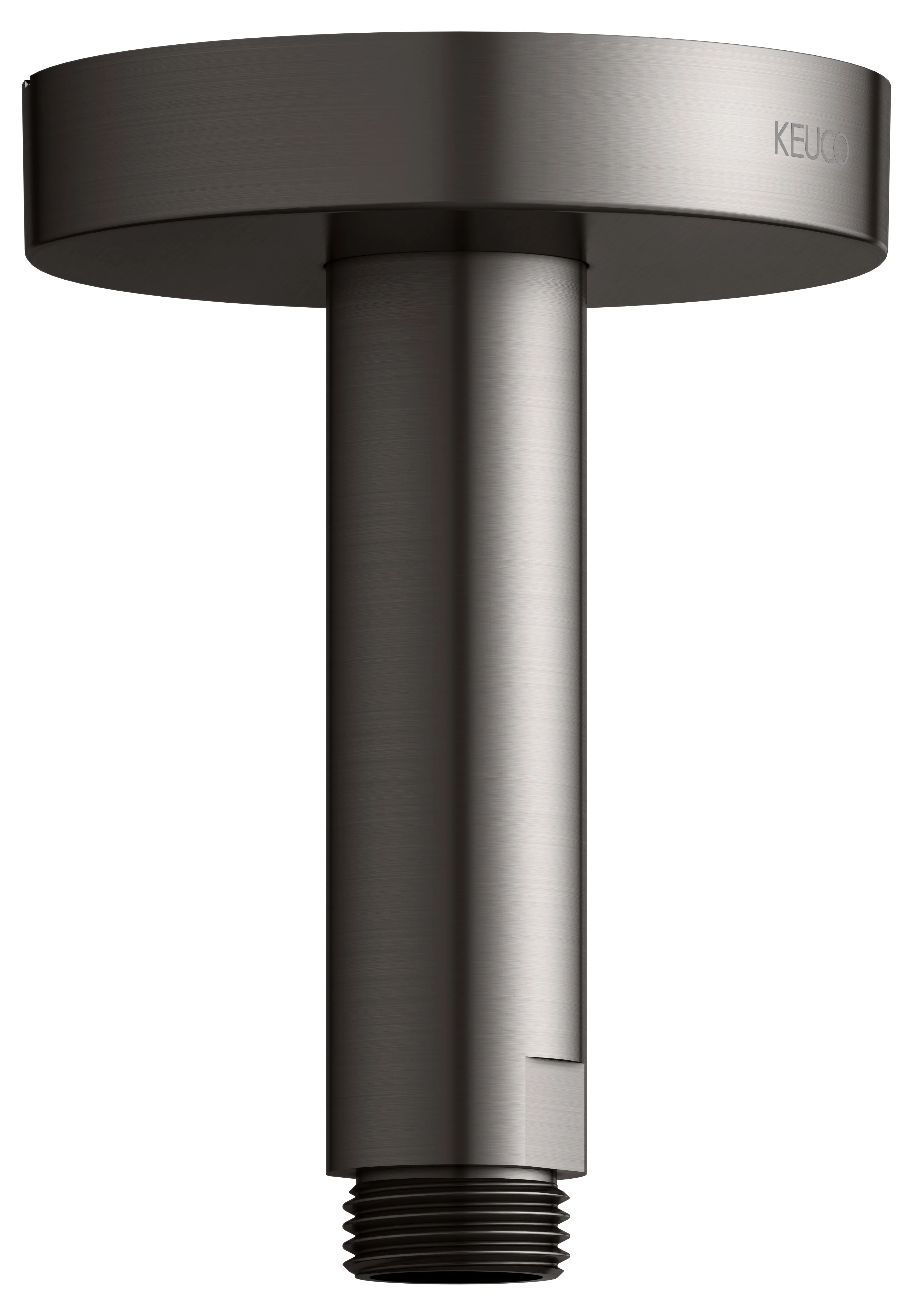 Brausen und Brausezubehör Brausearm Deckenanschluss 100 mm Titanschwarz gebürstet rund Brausen und Brausezubehör Brausearm Deckenanschluss 100 mm Titanschwarz gebürstet rund
