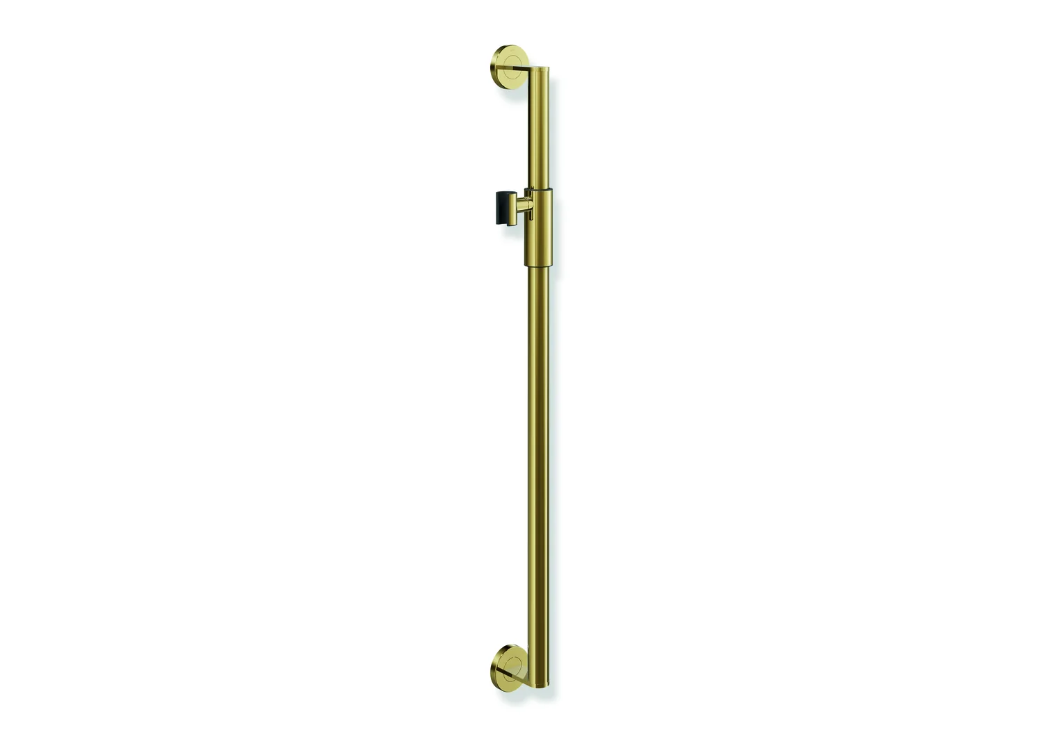HEWI Brausehalterstange System 900, Edelstahl PVD, Achsmaß 900 mm, Durchmesser 32 mm, magnetischer Brausehalter, Farbe Gold glänzend HEWI Brausehalterstange System 900, Edelstahl PVD, Achsmaß 900 mm, Durchmesser 32 mm, magnetischer Brausehalter, Farbe Gold glänzend