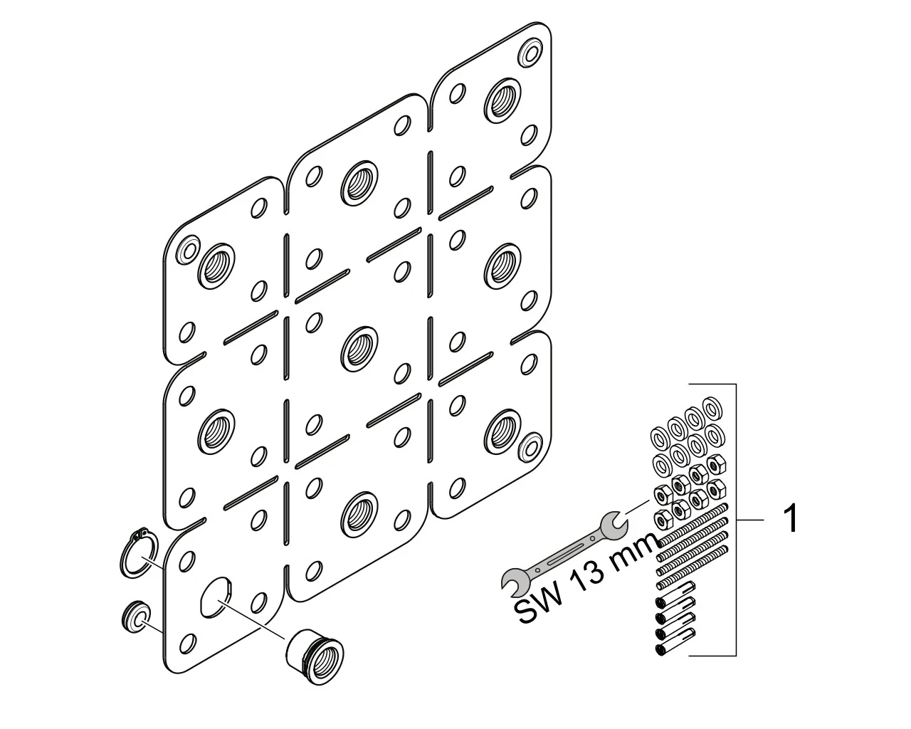 Montageplatte Brausenmodul als Kopfbrause Axor Starck