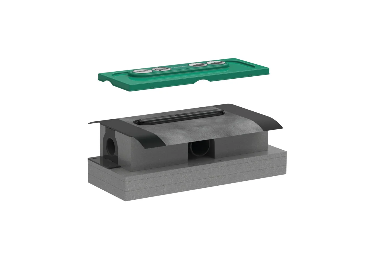 Hansgrohe uBox universal Ablaufgehäuse für Duschrinnen – 3-seitiger Anschluss DN50, waagerechter Auslass, Sperrwasserhöhe 50 mm, Mindestbauhöhe 75 mm Hansgrohe uBox universal Ablaufgehäuse für Duschrinnen – 3-seitiger Anschluss DN50, waagerechter Auslass, Sperrwasserhöhe 50 mm, Mindestbauhöhe 75 mm