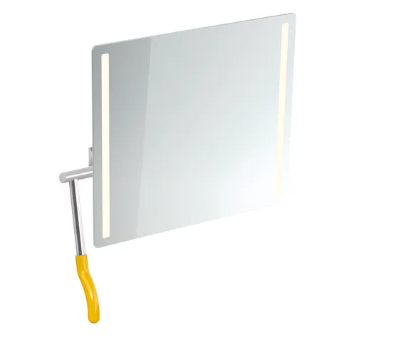 HEWI Kippspiegel „Serie 802 LifeSystem“ 60 × 54 cm in Senfgelb HEWI Kippspiegel „Serie 802 LifeSystem“ 60 × 54 cm in Senfgelb