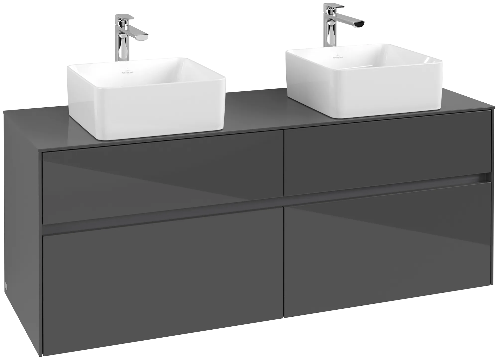 Villeroy & Boch Collaro Waschbeckenunterschrank C048B0 Glossy Grey