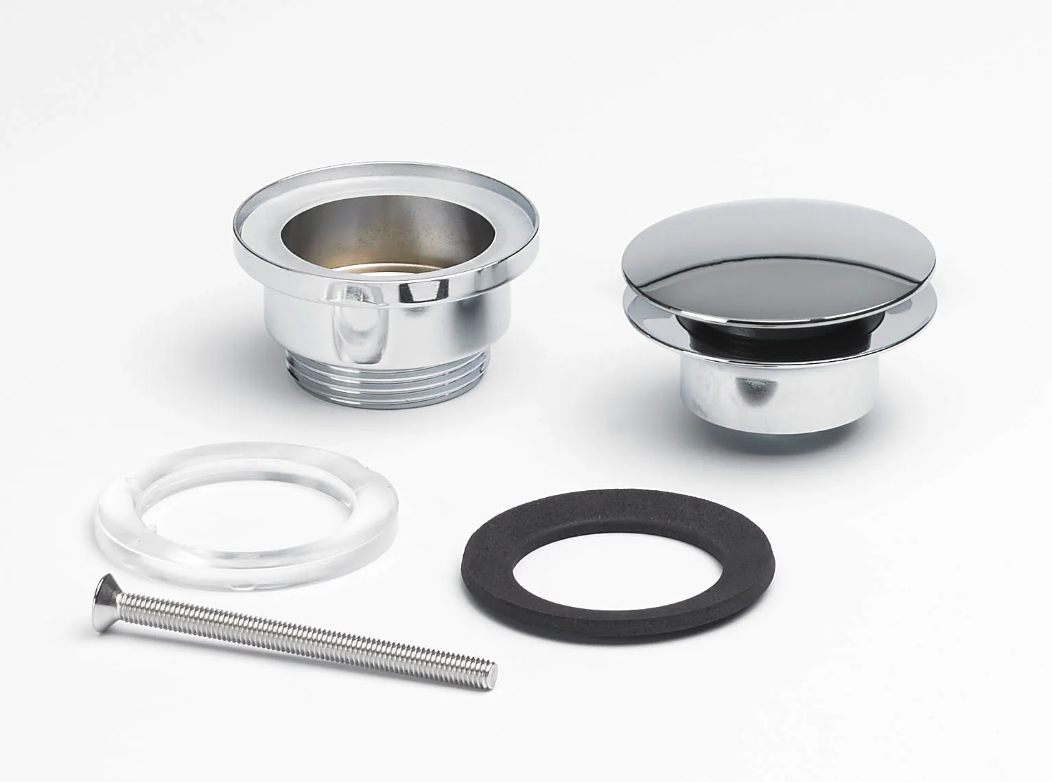 Mod. 3915Push-to-open Ventil mit verchromtem Deckel