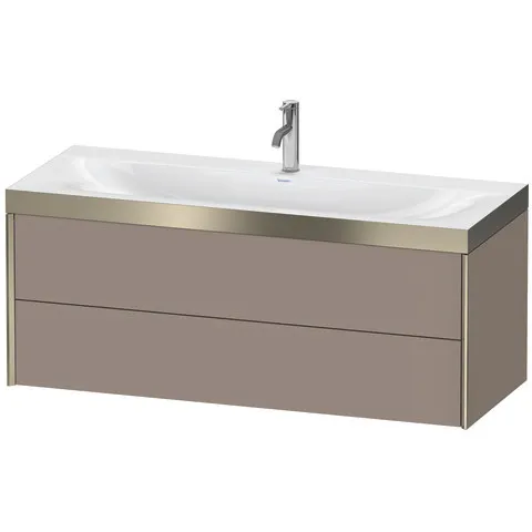 Duravit Waschtischunterschrank wandhängend „XViu“ 120 × 50,3 × 48 cm in Basalt Matt