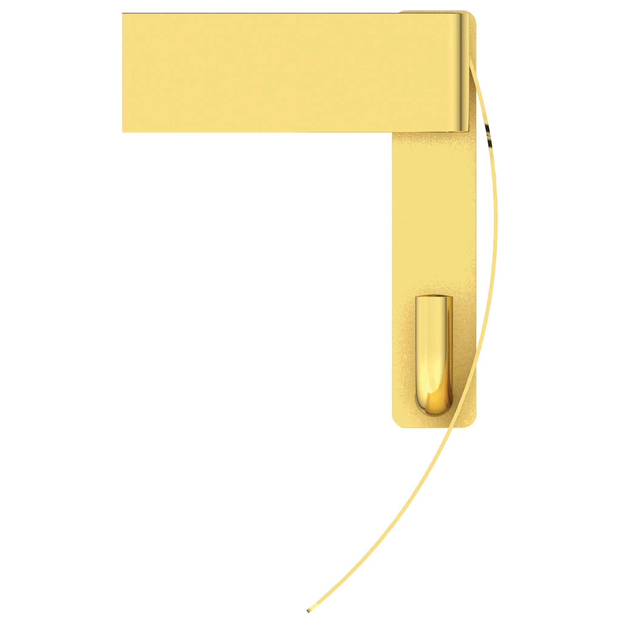 Papierrollenhalter Conca Cube, eckig, Brushed Gold