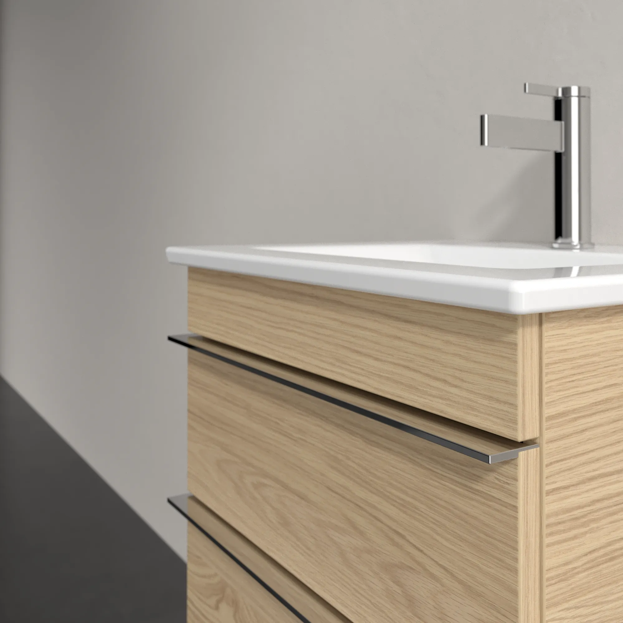 Villeroy & Boch Waschtischunterschrank „Venticello“ für Schrankwaschtisch 466 × 590 × 425 mm Nordic Oak, für Becken mittig Villeroy & Boch Waschtischunterschrank „Venticello“ für Schrankwaschtisch 466 × 590 × 425 mm Nordic Oak, für Becken mittig