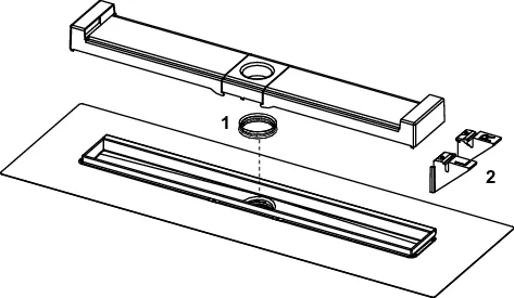 TECEdrainline-Evo, Duschrinne, mit Wandfliesenauflage, 1200 mm