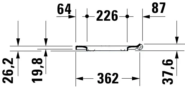 Duravit WC-Sitz „No.1“ 33,1 × 38,5 × 4,2 cm in, Soft Closing, Scharniere Edelstahl