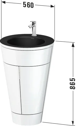 Duravit Waschtischunterschrank bodenstehend „Starck 1“ 56 × 86,4 × 60,5 cm in Schwarz Matt Duravit Waschtischunterschrank bodenstehend „Starck 1“ 56 × 86,4 × 60,5 cm in Schwarz Matt