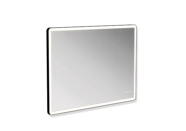 LED Lichtspiegel, Floatglas, Rahmen Aluminium pulverbeschichtet, rechteckig, Breite 1004 mm, Höhe 704 mm, umlaufend mit LED-Hinterleuchtung, in Farbe DC (Schwarz tiefmatt) LED Lichtspiegel, Floatglas, Rahmen Aluminium pulverbeschichtet, rechteckig, Breite 1004 mm, Höhe 704 mm, umlaufend mit LED-Hinterleuchtung, in Farbe DC (Schwarz tiefmatt)