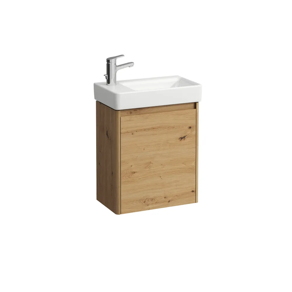 Waschtischunterbau BASE 2.0 für PRO S 262x454x522 1 Tür mit Griffmulde, Scharnier links für Waschtisch H815955 weiß matt