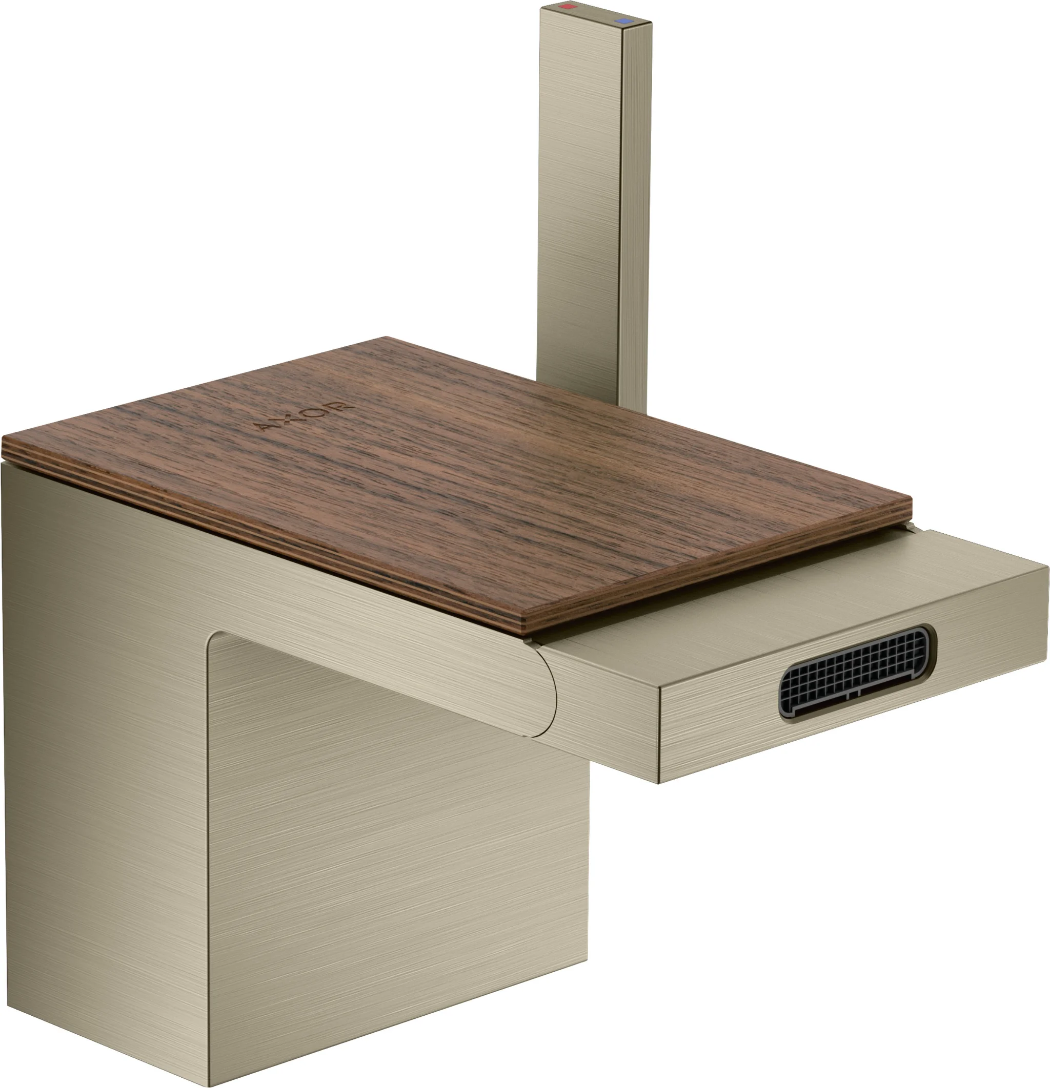 Hansgrohe AXOR MyEdition Platte 117 mm, Amerikanischer Nussbaum, abnehmbar