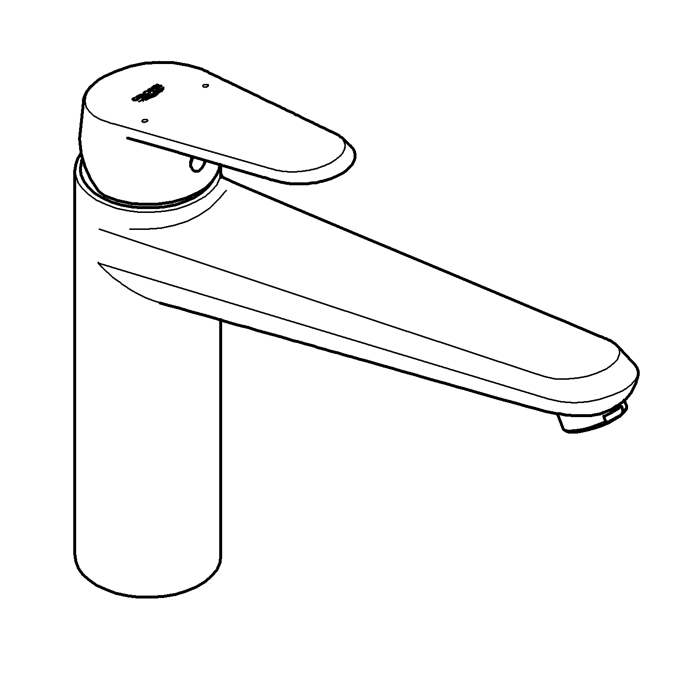 Grohe Eurodisc Cosmopolitan Einhand-Spültischbatterie, ½ mittelhoher Auslauf, Einlochmontage, chrom Grohe Eurodisc Cosmopolitan Einhand-Spültischbatterie, ½ mittelhoher Auslauf, Einlochmontage, chrom