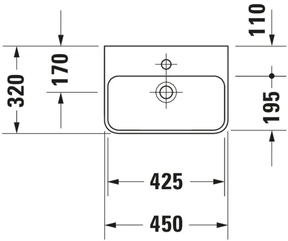 Wandwaschtisch „ME by Starck“, mit Überlauf, Hahnlochposition mittig in Weiß Hochglanz Wandwaschtisch „ME by Starck“, mit Überlauf, Hahnlochposition mittig in Weiß Hochglanz