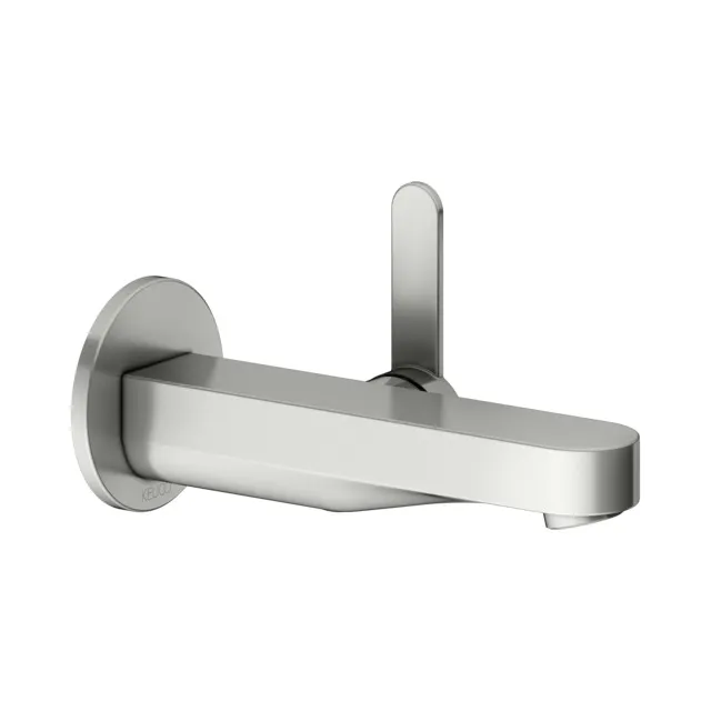 KEUCO IXMO Einhebel-Waschtischmischer Unterputz 1 Loch IXMO Flat für Wandmontage, rund Ausladung 165 mm/IXMO Flat Edelstahl-finish