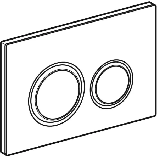 Sigma21 Betätigungsplatte für 2-Mengen-Spülung, Metallfarbe verchromt: verchromt, schwarz