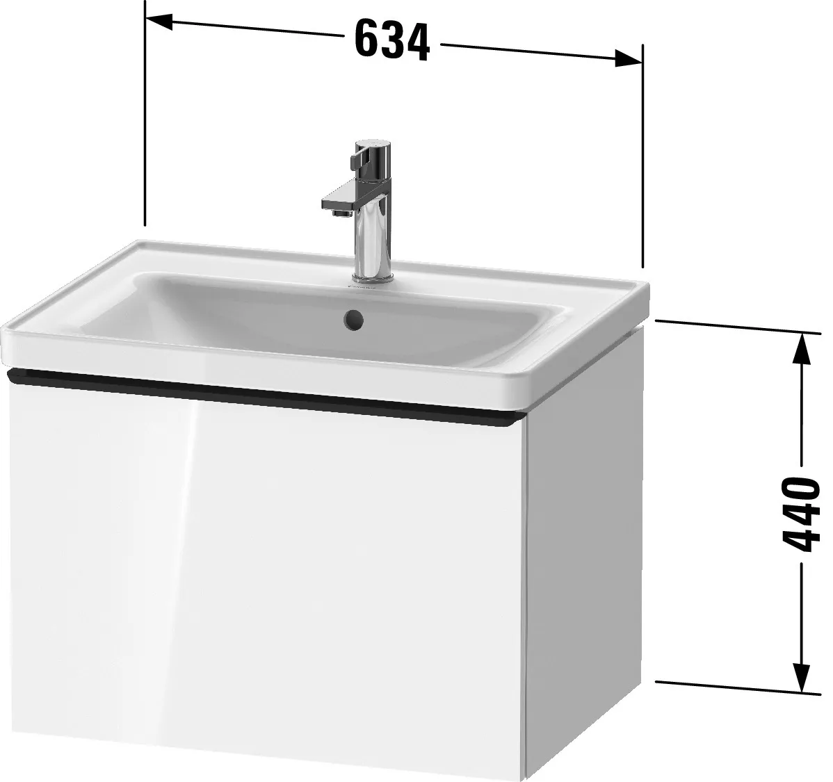 Duravit Waschtischunterschrank wandhängend „D-Neo“ 63,4 × 44 × 45,2 cm in Taupe Matt Duravit Waschtischunterschrank wandhängend „D-Neo“ 63,4 × 44 × 45,2 cm in Taupe Matt