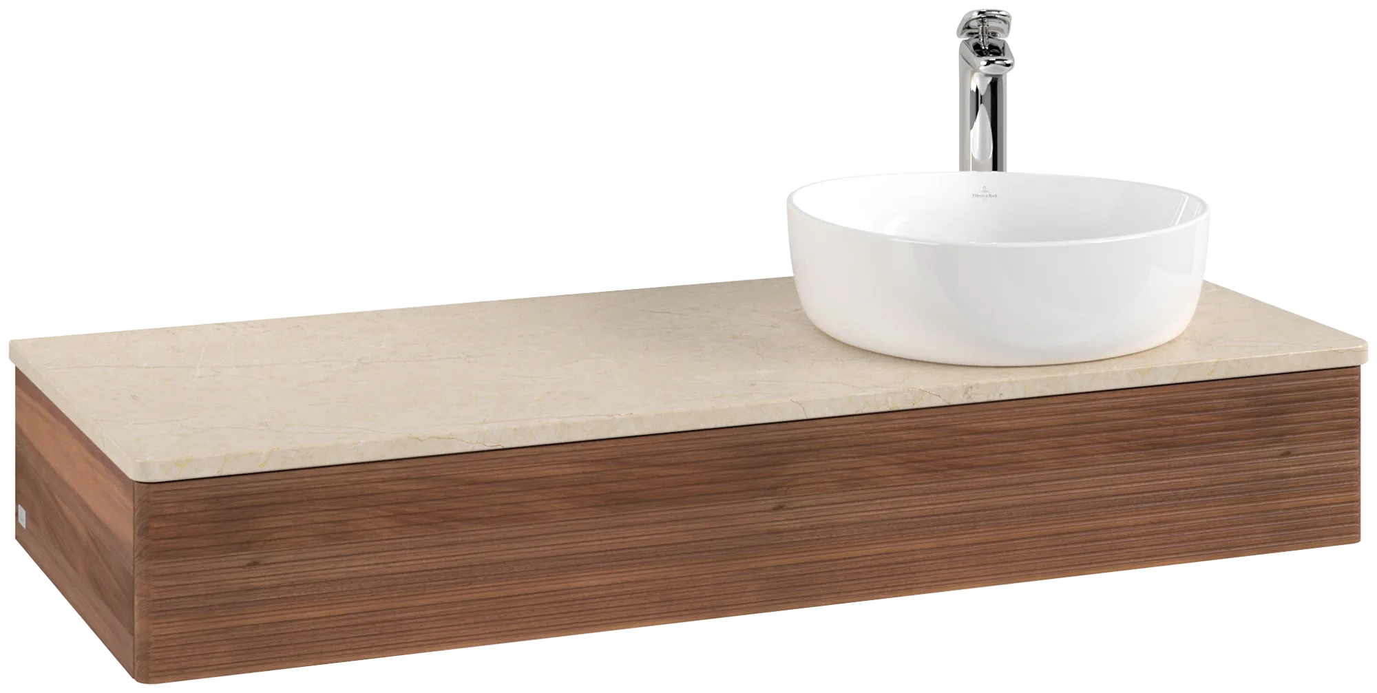 Villeroy & Boch Antao Waschbeckenunterschrank K12_5, 1200x190x500mm, Warm Walnut/Botticino