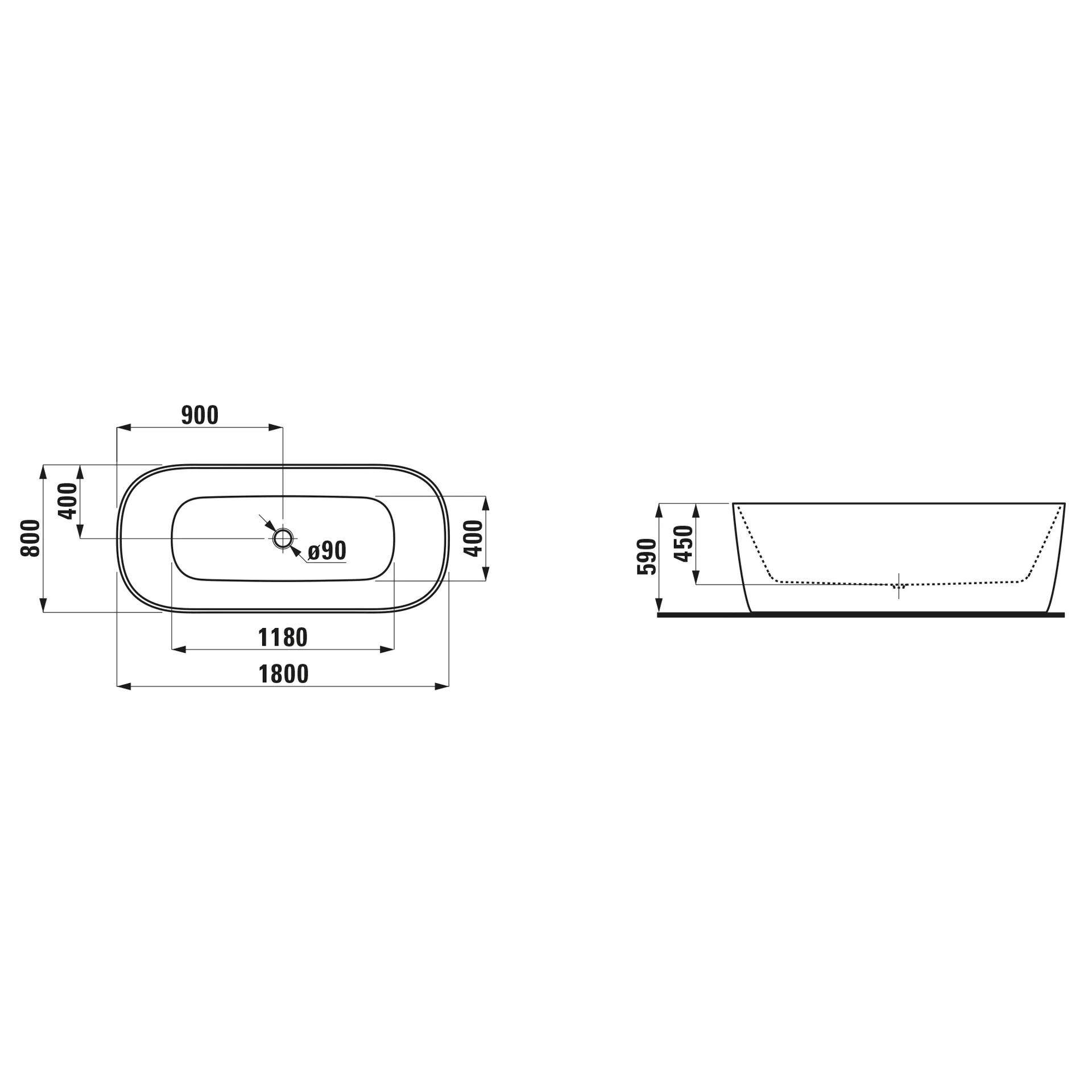Laufen „MEDA“ in Kupfer / Weiß (glänzend)