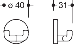 HEWI Doppelhaken „Serie 801“