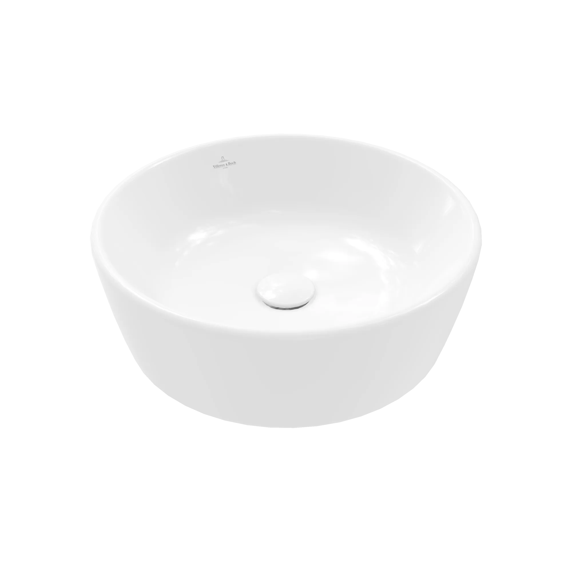 Villeroy & Boch Aufsatzwaschtisch „Architectura“ ⌀ 450 mm, ohne Hahnlochbohrung in Weiß Alpin Villeroy & Boch Aufsatzwaschtisch „Architectura“ ⌀ 450 mm, ohne Hahnlochbohrung in Weiß Alpin