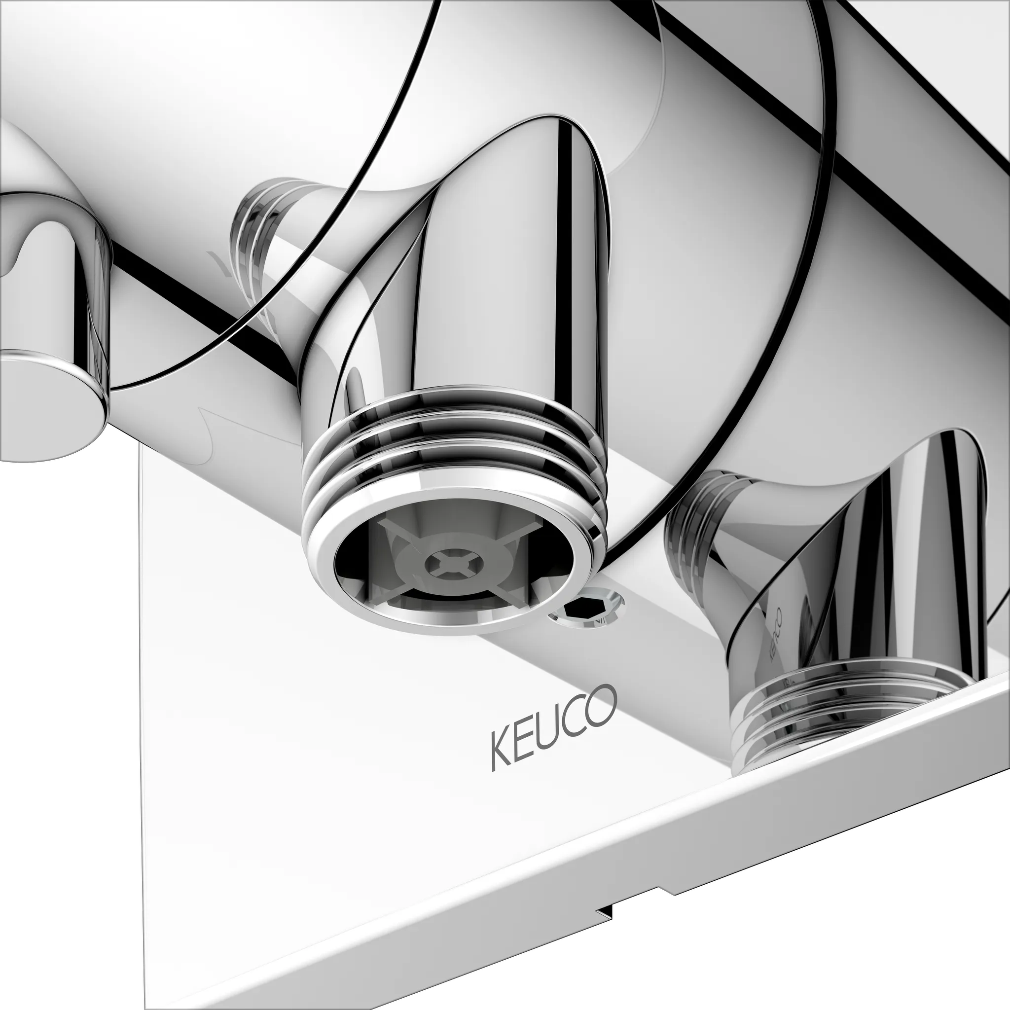 KEUCO IXMO Ab- und Umstellventil Unterputz für 2 Verbraucher mit Schlauchanschluss eckig verchromt