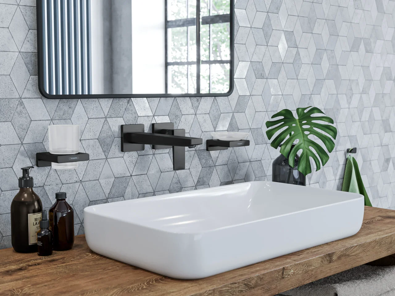 Hansgrohe Metropol Einhebel-Waschtischmischer Unterputz, Brushed Black Chrome, Ausladung 225 mm Hansgrohe Metropol Einhebel-Waschtischmischer Unterputz, Brushed Black Chrome, Ausladung 225 mm