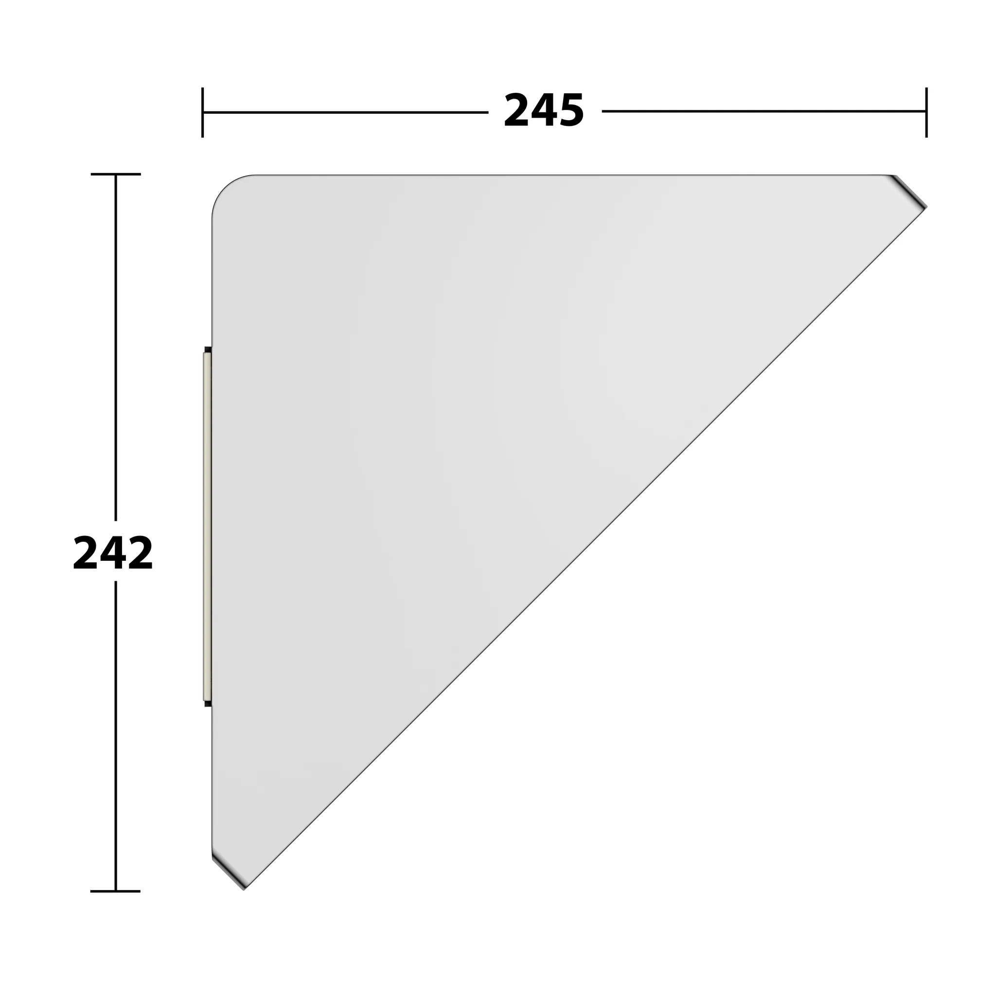 Edition 400 11557170000 Eckduschablage silber-eloxiert Edition 400 11557170000 Eckduschablage silber-eloxiert