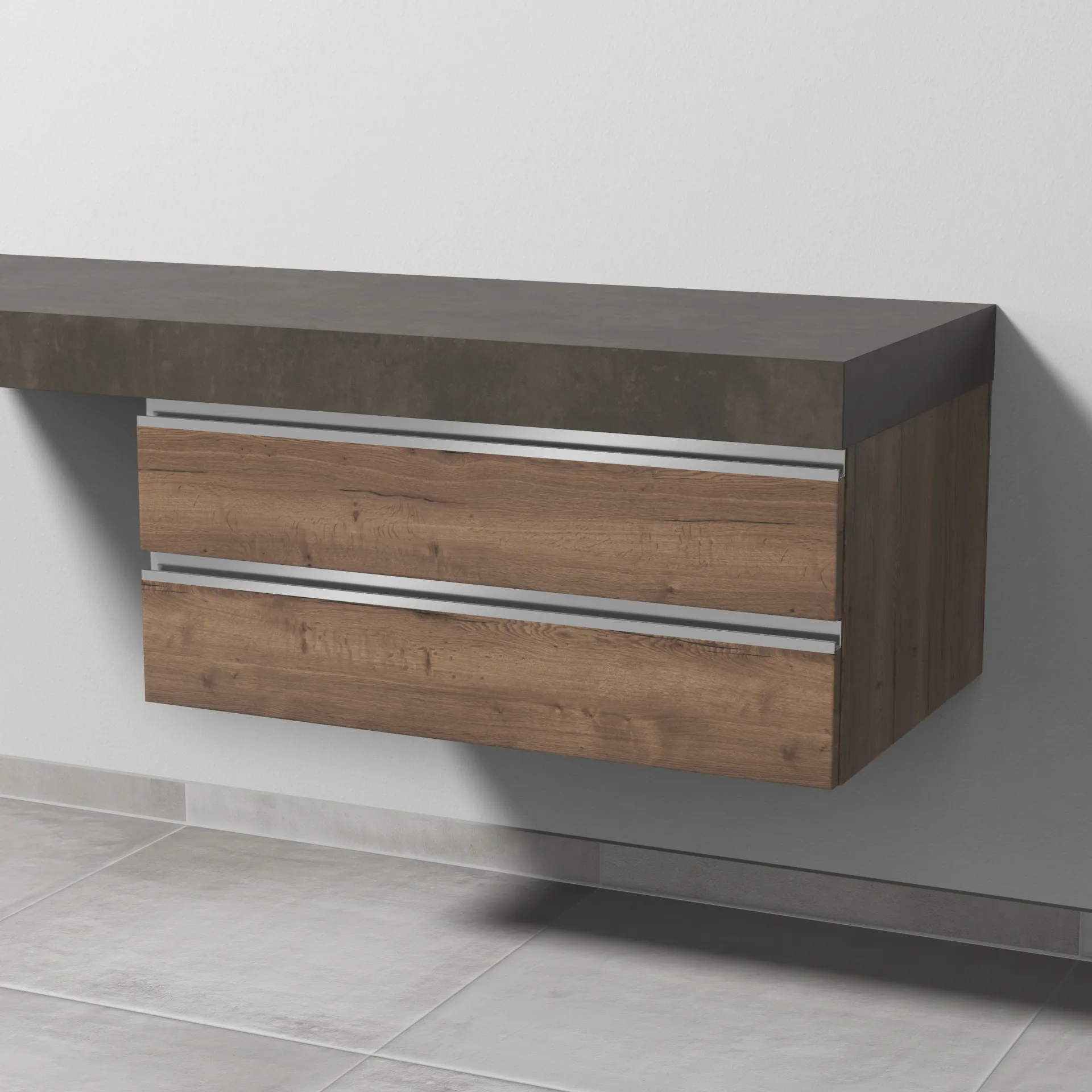 Sanipa Unterschrank „2morrow“ 800 × 340 × 520 mm in Eiche Tabak