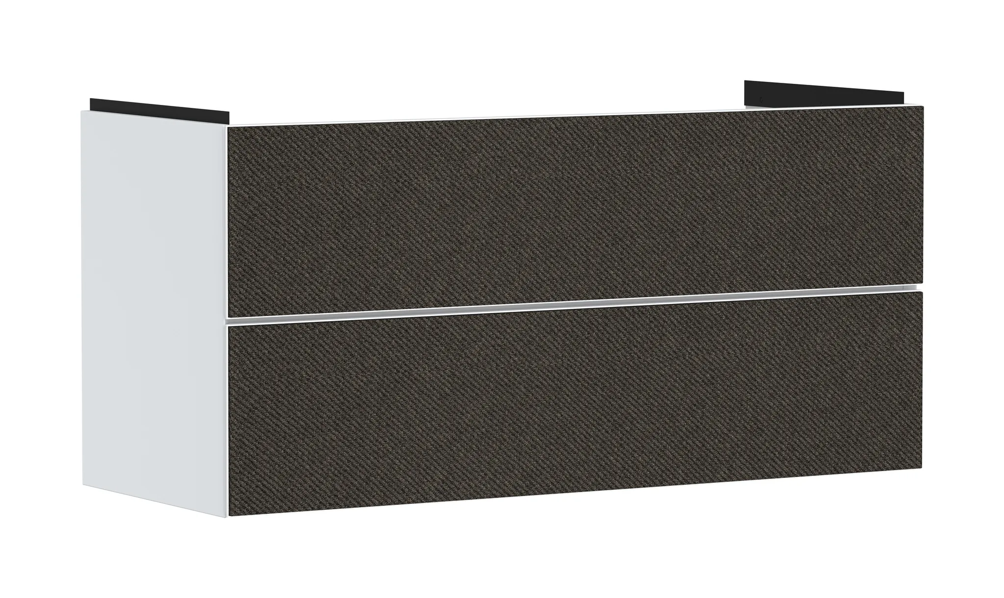 Hansgrohe Xevolos E Waschtischunterschrank Mattweiß 1180x475 mm mit 2 Schubkästen, griff- und geräuschlos, SoftClose, PushOpen, vormontiert