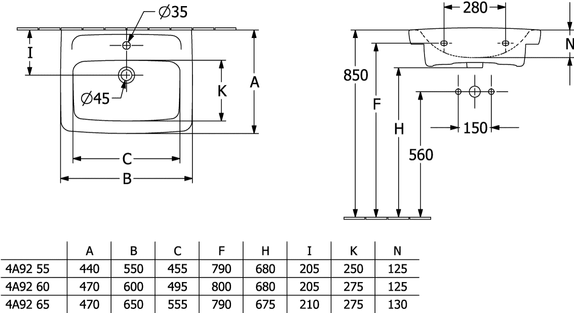 Villeroy & Boch Waschbecken „Newo“ 650 × 470 × 180 mm, Hahnlochposition mittig in Weiß Alpin Villeroy & Boch Waschbecken „Newo“ 650 × 470 × 180 mm, Hahnlochposition mittig in Weiß Alpin