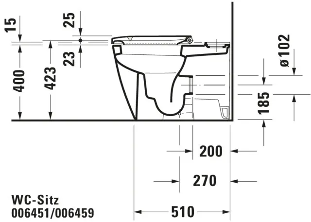 Duravit WC-Sitz „Happy D.2“ 35,9 × 43 × 4,3 cm