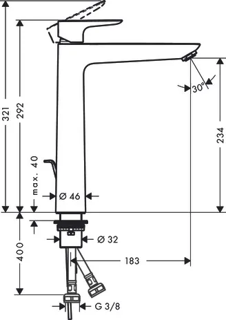 Waschtischmischer 240 Talis E chrom Waschtischmischer 240 Talis E chrom