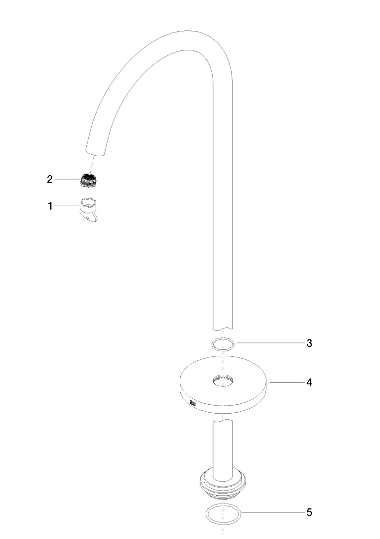 Dornbracht META Wannenauslauf Chrom gebürstet, Ausladung 282 mm, Höhe 811–881 mm, Normalstrahl, max. Durchfluss 28,6 l/min