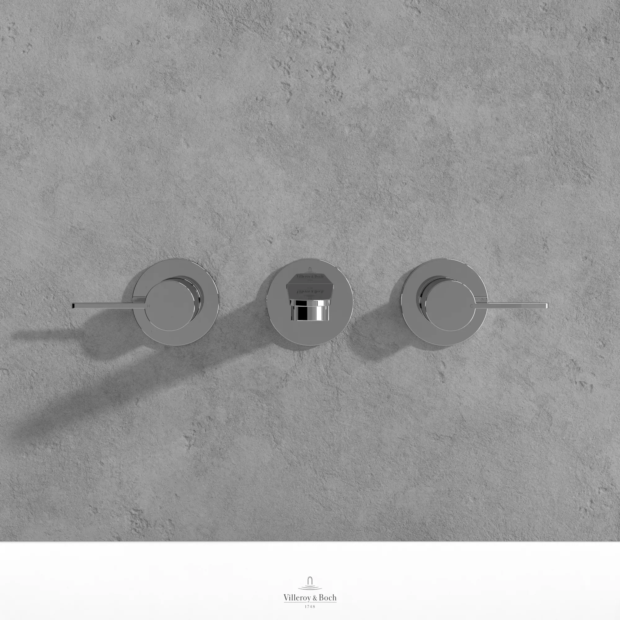 Zweihand-Unterputz-Armatur „Conum“ 18,9 cm Ausladung 205 mm in Chrom Zweihand-Unterputz-Armatur „Conum“ 18,9 cm Ausladung 205 mm in Chrom