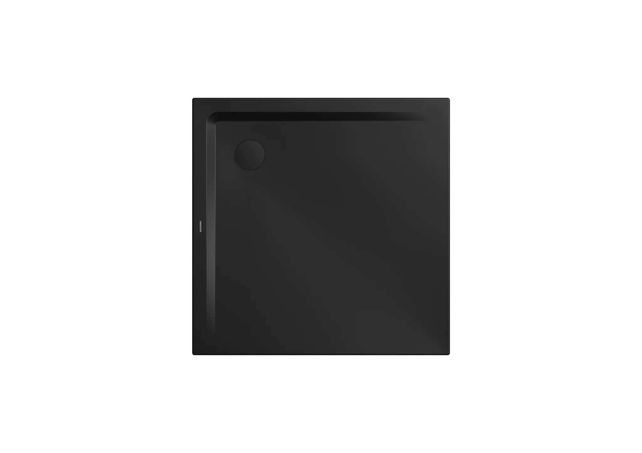 Kaldewei Duschwanne „Superplan“ 120 × 120 cm ohne Oberflächenbeschichtung, mit Antislip Secure Plus, in schwarz matt