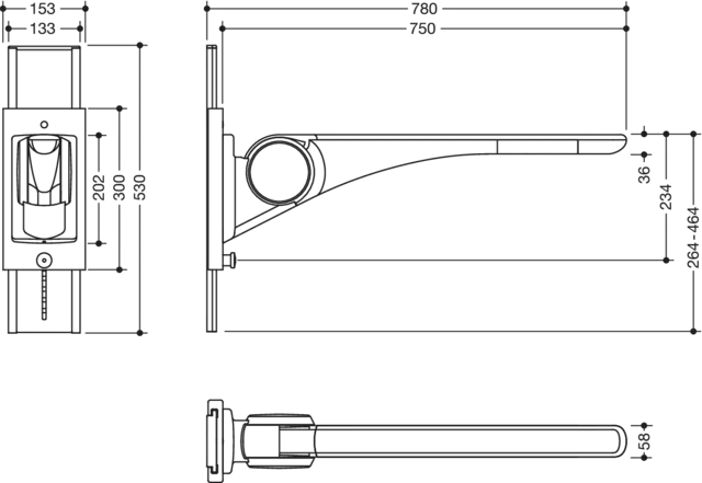 HEWI Stützklappgriff „Serie 802 LifeSystem“ HEWI Stützklappgriff „Serie 802 LifeSystem“