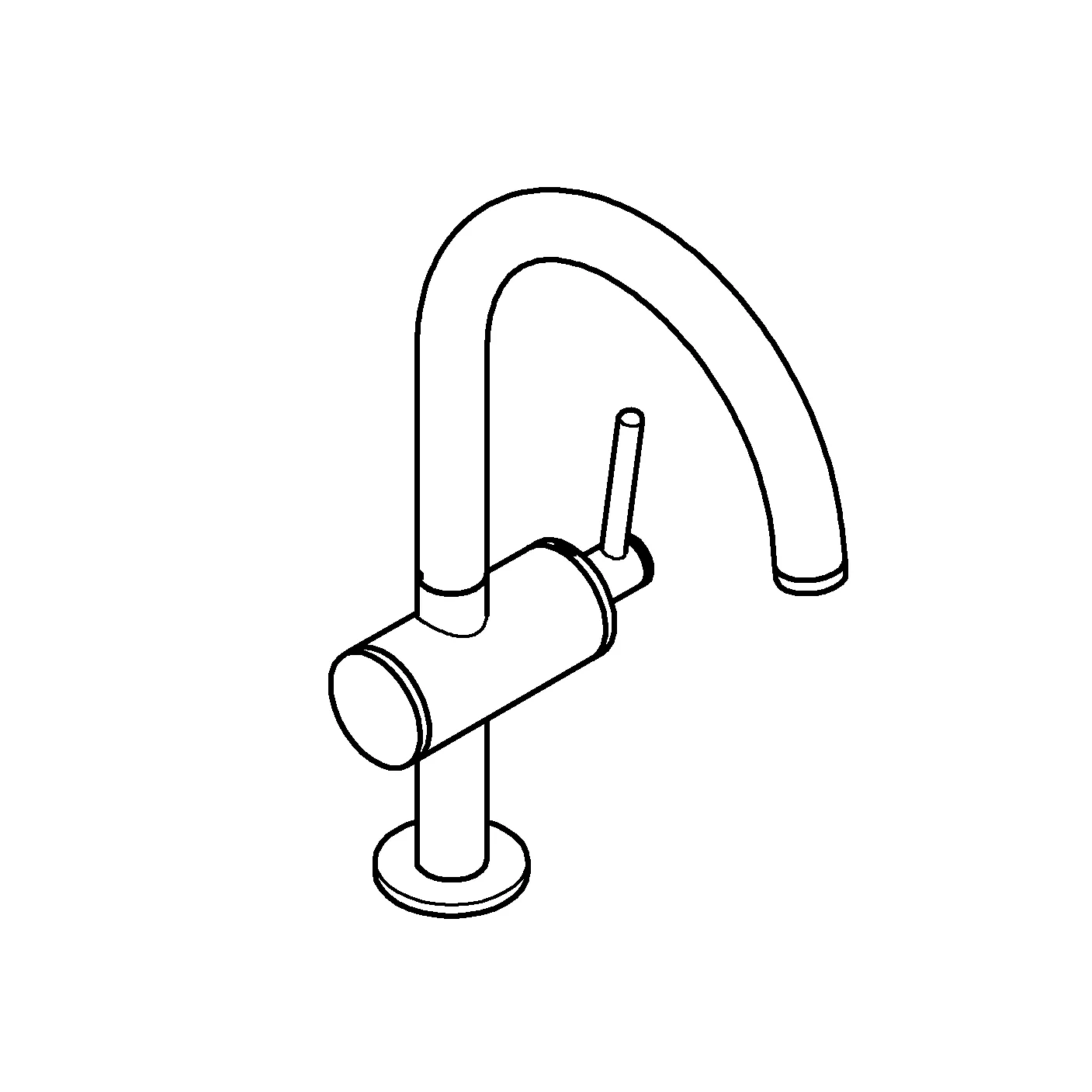 Grohe Atrio Einhand-Waschtischbatterie L-Size, Einlochmontage, schwenkbarer Bogenauslauf, chrom Grohe Atrio Einhand-Waschtischbatterie L-Size, Einlochmontage, schwenkbarer Bogenauslauf, chrom