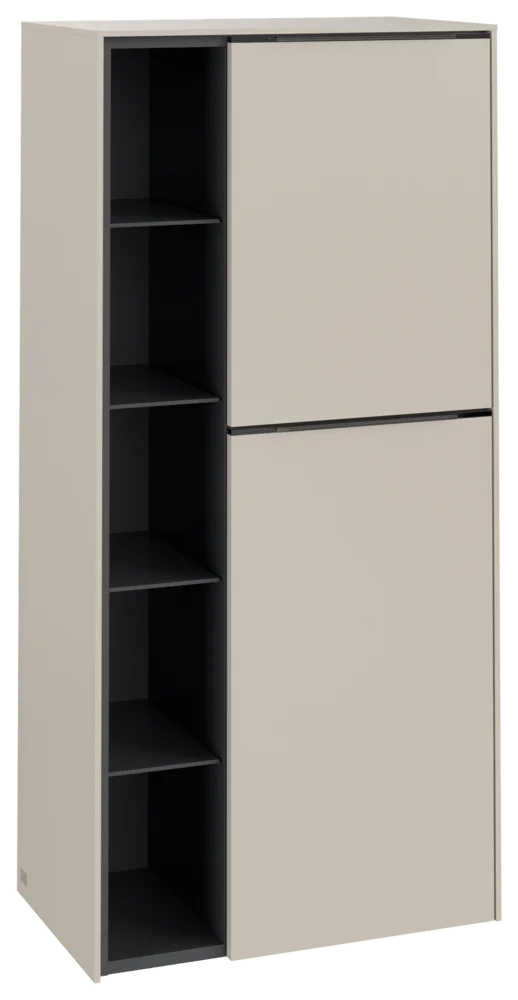 Villeroy & Boch Subway 3.0 Mittelschrank, eckig, Cashmere Grey, 1200x574x346 mm, 2 Türen, SoftClosing