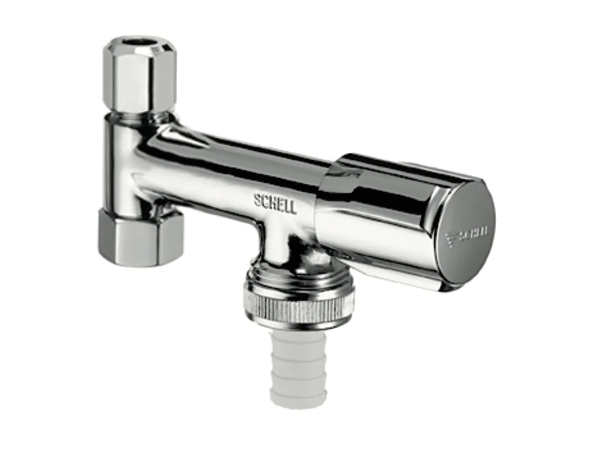 Geräteventil COMFORT, RFV, DN 10 G 3/8 IG, Schlauchverschraubung Ø 14,5 mm (DN 20 G 3/4 AG), Ø 10 mm (DN 10 G 3/8 AG), chrom