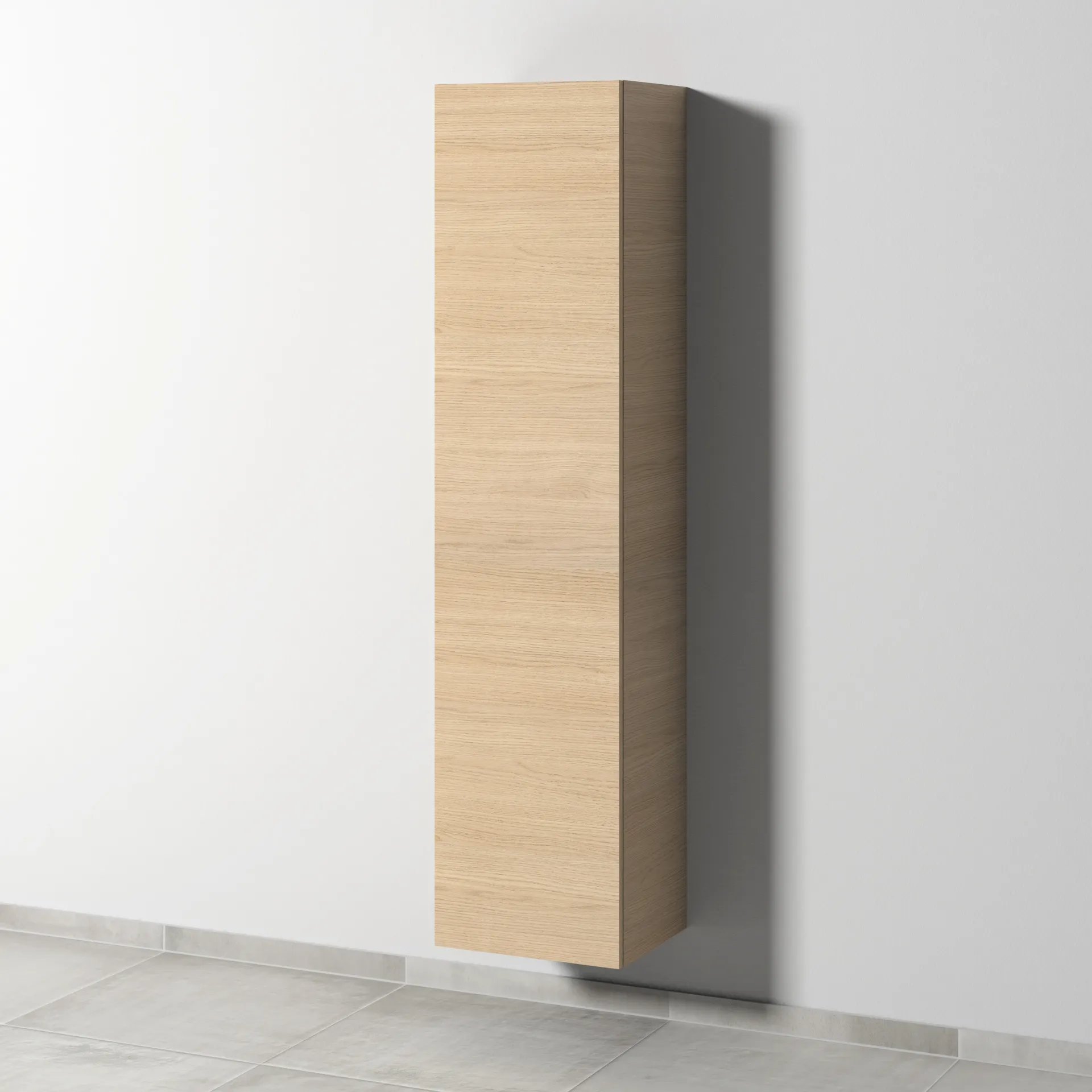 Sanipa Hochschrank „Solo One“ 400 × 1700 × 338 mm Anschlag rechts, in Eiche Nordic, Anschlag rechts