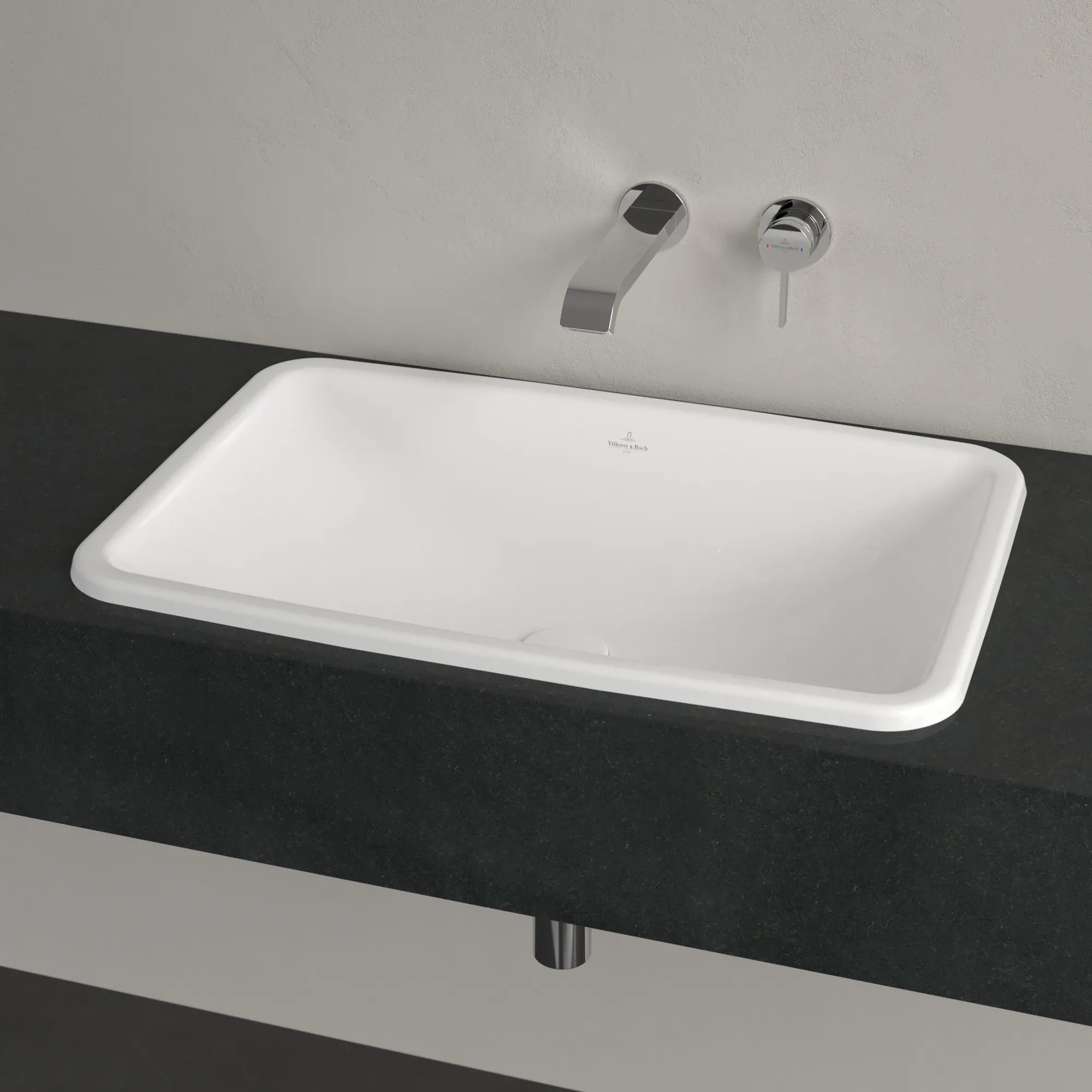 Villeroy & Boch Einbauwaschtisch aus TitanCeram „Loop & Friends“ ⌀ mm, ohne Hahnlochbohrung