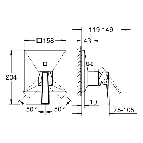 Grohe Allure Brilliant Private Collection Einhand-Wannenbatterie mit Hebel in Vanilla Noir Ceasarstone Grohe Allure Brilliant Private Collection Einhand-Wannenbatterie mit Hebel in Vanilla Noir Ceasarstone