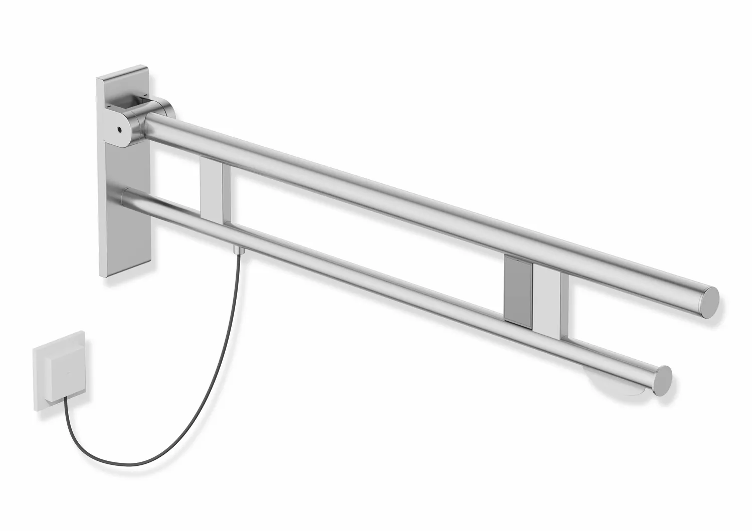 HEWI Stützklappgriff Duo, Design B, System 900, Edelstahl, Ausladung 900 mm HEWI Stützklappgriff Duo, Design B, System 900, Edelstahl, Ausladung 900 mm