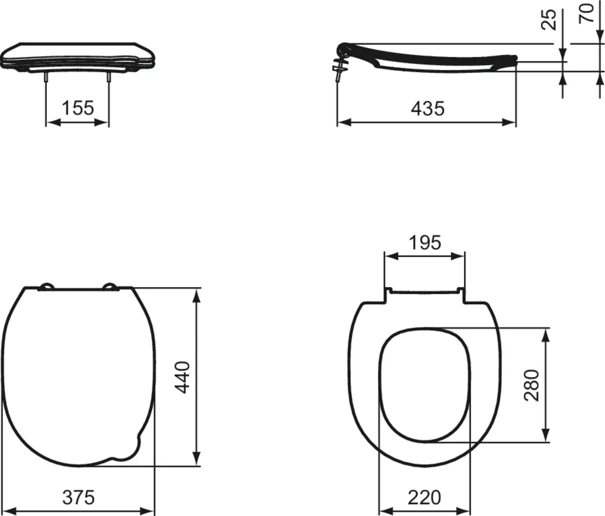 Ideal Standard WC-Sitz „Contour21Schools“ in Weiß