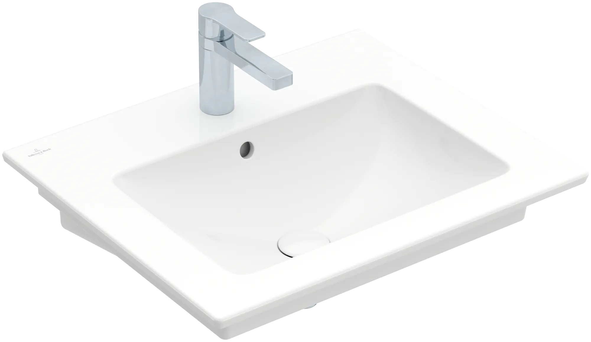 Villeroy & Boch Wandwaschtisch „Venticello“ 600 × 505 × 165 mm, für Becken mittig, mit Hahnlochbohrung, Hahnlochposition mittig in Weiß Alpin Villeroy & Boch Wandwaschtisch „Venticello“ 600 × 505 × 165 mm, für Becken mittig, mit Hahnlochbohrung, Hahnlochposition mittig in Weiß Alpin