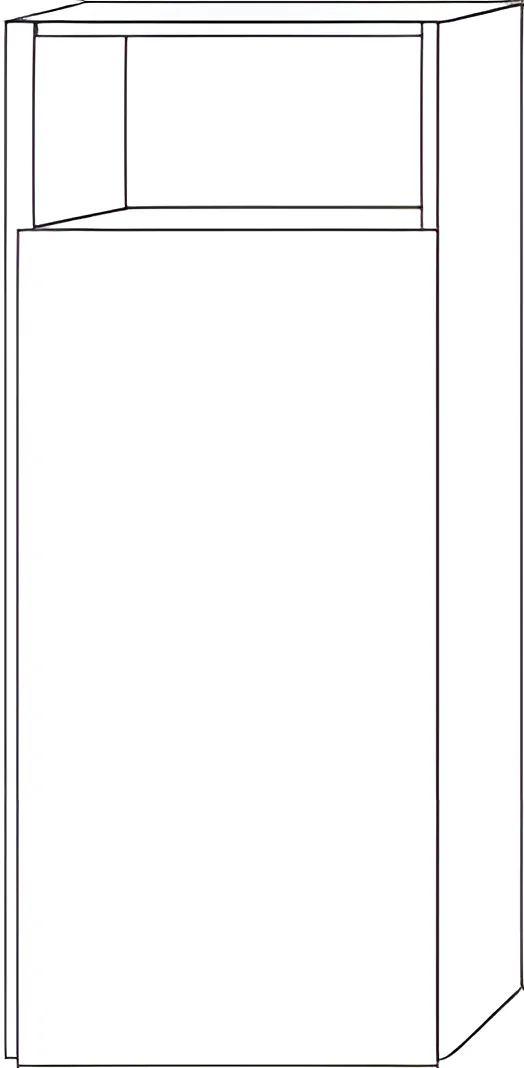 Sanipa Mittelschrank „3way“ 350 × 850 × 345 mm Anschlag rechts, in Taupe (matt), Anschlag rechts